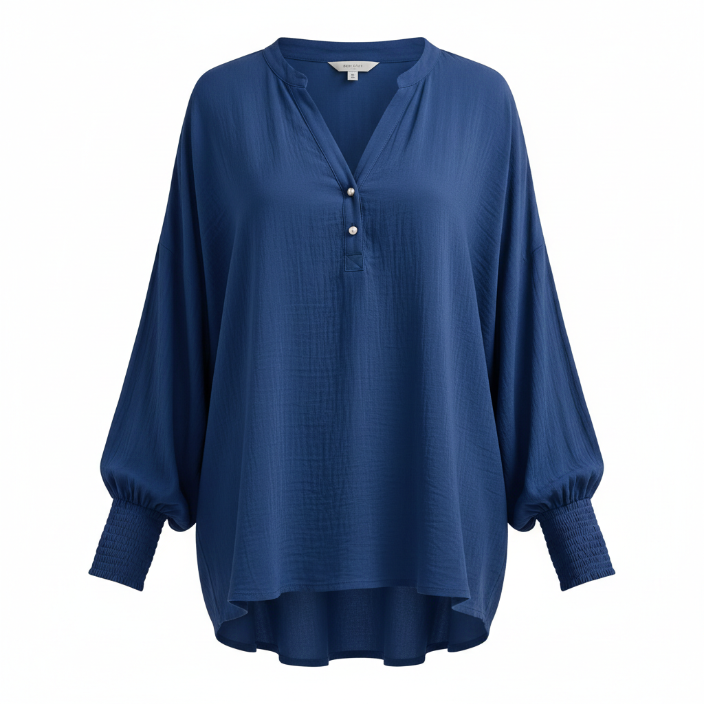 Women's Casual Blouse - Cobalt Blue